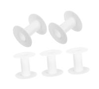 MUELODSIC 5 Pcs White Plastic Thread Spools Adjustable Tension Wire Spool Organizer for Embroidery Sewing Craft Ribbon Storage Bobbins Multifunctional