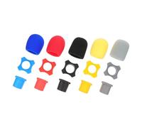 MUELODSIC 5 sets Microphone Sponge Covers with Anti-drop Rings Thick Washable Breathable Saliva Protection for Conference Stage Interview Use