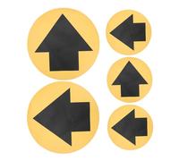 MUELODSIC 5 Sheets Arrow Floor Stickers Social Distancing Signs Wear Resistant Decals High Visibility Directional Floor Markers for Schools Hospitals Markets Public Safety