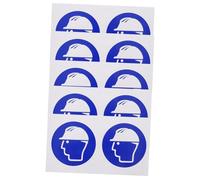 MUELODSIC 5 Sheets Hard Hat Safety Stickers Self-Adhesive Weatherproof Warning Decals Fade-Resistant Caution Labels for Construction Industrial Machinery and Equipment Use