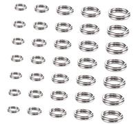 MUELODSIC 500Pcs Metal Split Jump Rings Rust Resistant Connectors for Necklace and Bracelet Jewelry Making Rings for DIY Crafts and Fishing Accessories