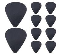 MUELODSIC 50Pcs Black 0.5Mm Celluloid Guitar Picks Set for Acoustic Electric Ukulele Bass - Hard Plastic Lightweight Plectrums for Music Performance