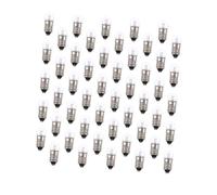 MUELODSIC 50pcs Miniature Screw Base Light Bulbs Electrical Kit Small Energy Saving Bulbs for Scientific and Electrical Experiments Stable Glass Design for Electronics Projects