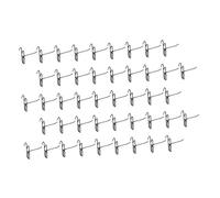MUELODSIC 50pcs Nail Board Hook Shelves Peg Board Hangers Grid Wall Hooks Multifunctional Black Iron