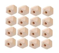 MUELODSIC 50PCS Unfinished Wood Hexagon Beads Polygon Wooden Spacer Charms for Jewelry Making Crafts Farmhouse Decor DIY Bracelet Necklace Accessories