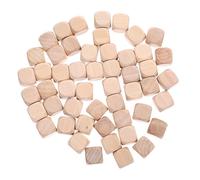 MUELODSIC 50Pcs Unfinished Wooden Dice Blank Six Sided Wood Cubes for DIY Crafts Painting Games and Educational Creative Activities