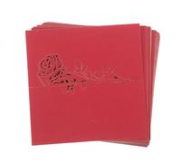 MUELODSIC 50pcs Wedding Invitation Cards with Rose Floral Design Durable Paper Place Cards for Table Setting Blank Printable Name Tags for Wedding Party and Events
