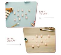 MUELODSIC 50pcs Wooden Easter Eggs Unfinished Craft Blanks for Art Supplies DIY Paintable Ornaments for Easter Party Decorations and Egg Hunt Activities