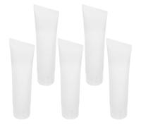 MUELODSIC 5pcs 100ml Refillable Bottles for Shampoo and Body Lotion, Travel Size Squeeze Containers Made of Sturdy Pvc and Pp, for Outdoor Activities and Travel