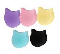 MUELODSIC 5pcs Clarinet Thumb Rest Cushion Comfortable Silicone Protectors for Clarinet Players with Soft Support Pads in Black Sky Blue and Lemon Yellow