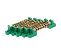 MUELODSIC 5pcs Copper Terminal Block Connector Bar Wire Terminal Strip Electrical Grounding Bus Bar for Residential and Industrial Wiring Applications