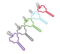MUELODSIC 5pcs Hands Dog Poop Bag Holder Polyethylene Clip Waste Bag Carrier for Leash Backpack Stroller Bike Carrier Fastener in Red Blue Green Gray Purple