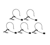 MUELODSIC 5pcs Headset Mic with 3.5mm/0.14inch Thread Head Omnidirectional Plastic Wired Microphones Small and Portable Easy to Use for Performances and Teaching