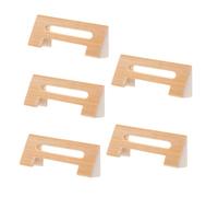 MUELODSIC 5pcs Hollow Aged Bamboo Sanxian Bridge Professional Chinese Musical Instrument Accessory Enhanced Resonance Noise Reduction Handmade Durable Replacement Parts
