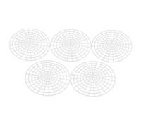 MUELODSIC 5pcs Pickles Jar Weight Plastic Mesh Press Tool for Wide Mouth Fermentation Pickle Vegetable Canning Supplies Food Jar Press Rack 17.5cm Diameter for Home Handling