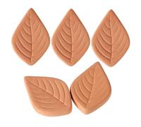 MUELODSIC 5Pcs Reusable Leaf-shaped Terracotta Brown Sugar Softener Disks for Food Storage Containers Efficiently Keeps Sugar Fresh and Moist Sustainable Moisture Absorber for Canisters