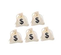MUELODSIC 5pcs Sign Bags Drawstring Pouches for Money Sacks Party Favors Heavy Duty Transit Sacks
