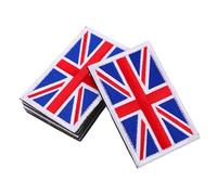 MUELODSIC 5pcs UK Flag Embroidered Patches Thick Handstitched Union Jack Appliques for DIY Sewing Bags Hats Clothes Fabric Badges for Accessories Craft Projects