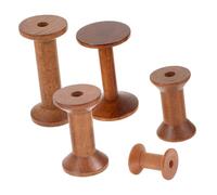 MUELODSIC 5pcs Wooden Yarn Sewing Spools Holder with Stable Base Durable Crafting Thread Storage for Embroidery Quilting Cross Stitching and DIY Sewing Projects