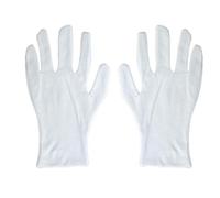 MUELODSIC 6 Pairs White Cotton Work Gloves with Three Front Seams, High Elastic Thin Gloves Providing Better Hand Protection, Suitable for Parade and Inspection Use