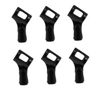 MUELODSIC 6 Pcs H Shaped Microphone Clips Plastic Holders Mic Tie Clips for Ktv Stage Conference Use Black