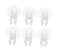 MUELODSIC 6 Pcs Suction Cup Candle Holders with Strong Vacuum Grip for LED Electronic Candles PVC Clamps for Wall Mounting Secure and Attachment for Christmas Year and Celebration Decor