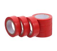 MUELODSIC 6 Rolls Red Electrical Insulation Tape Flexible Strong Adhesive Anti-flame Marking Tape for Automotive Wire Harness Electricians Home Improvement