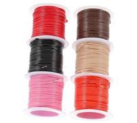 MUELODSIC 6 Rolls Sculpting Wax Wire for Jewelry Wrap Thread DIY Braid Wax Wire String Each for Handmade Crafting and Bead Bracelets Making