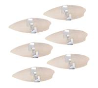 MUELODSIC 6 Set Natural Cuttlebone Calcium Mineral with Metal Holder for Birds and Parrots Molar Chewing for Beak Strength and Cage Entertainment