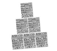 MUELODSIC 6 Sheets of Black Vinyl Alphabet Letter Stickers Self Adhesive DIY Decals for Classroom Bulletin Boards and Wall Decoration Learning Aid Resistant to Tear and Wear