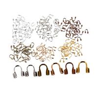 MUELODSIC 600pcs U-Shaped Jewelry Crimp Beads Kit Multi-Color Wire Guard Covers for DIY Earring Necklace Bracelet Making Accessories Craft Supplies