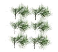 MUELODSIC 60pcs Artificial Pine Needle Branches Faux Cedar Stems Greenery Picks for Christmas Wreaths DIY Crafting Holiday Decorations for Trees Weddings Home Office Hotels