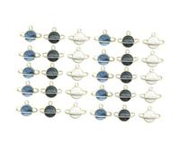 MUELODSIC 60pcs Enamel Planet Charms DIY Jewelry Accessories Pendants for Necklace Bracelet Earring Making Craft Decoration in Blue Black White