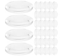 MUELODSIC 60pcs Transparent Double Convex Lens Acrylic Optical Lenses for Physics Teaching DIY Projects Smooth Supplies