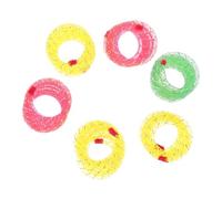 MUELODSIC 6pcs Cat Spiral Springs Toys Set Safe Plastic Coil Spring Interactive Pet Supplies for Indoor Cats Creative Swatting Plaything Suitable for Kittens and Adult Random Color