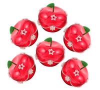 MUELODSIC 6pcs Christmas Apple Candy Box Candy Jar Chocolate Packaging Boxes Cookie Jar for Kitchen Apples Sugar Canister Holiday Container Red Acrylic