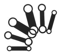 MUELODSIC 6pcs Elastic Silicone Dog Collar Loops Replacement Set with Silent Slide-On Design, Stretchy Jingle-Free Pet ID Holder for Small, Medium, Large Collars (Black)