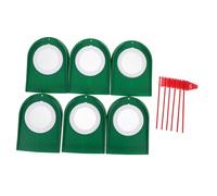 MUELODSIC 6pcs Golf Putting Cup with Flags Indoor Portable Plastic Putting Hole Trainer for Precision Aim and Stroke Improvement Compact Golf Practice Aid for Home Office Backyard