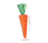 MUELODSIC 6pcs Hand Woven Carrot Pet Chewing for Rabbits and Small Animals Natural Molar Relief for Dental Health and Boredom Breaker Suitable for Hamsters Guinea Pigs and Bunnies