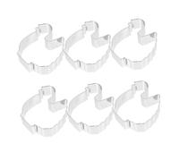 MUELODSIC 6Pcs Hen Shape Stainless Steel Cookie Cutters Baking Molds Reusable Biscuit Cutter Easy Clean Dessert Pastry Tools for Kitchen