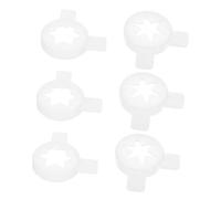 MUELODSIC 6pcs Ice Cream Machine Nozzle Accessories Star Shaping Tips for Precise Creative Dessert Designs Commercial Replacement Caps for Ice Cream Maker Attachments