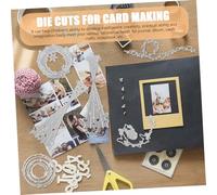 MUELODSIC 6Pcs Metal Cutting Die High-Carbon Steel DIY Craft Stencils for Card Making Embossing Scrapbooking with Heart Star Polygon Designs
