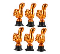 MUELODSIC 6pcs Plastic Mini Thumb Trophies Bulk for Party Prizes Sports Rewards Game Night Awards Fun Motivational Props for School Office Events