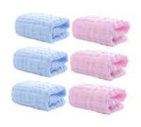 MUELODSIC 6pcs Pure Cotton Towels Washcloths for Burping Cloth Towel Muslin Washcloths for Boy Girl Newborn Drool for Girls Boys for Changing Diapers