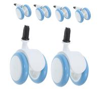 MUELODSIC 6pcs Pushchair Replacement Wheels Rotating Swivel Casters with Slip Texture Quiet Durable Stroller Wheel Replacement Parts for Walkers