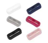MUELODSIC 6Pcs Silicone Watch Strap Holder Loops Soft Flexible Band Keepers Retainers for Smartwatch Wristbands in Multi Colors White Black Navy Blue Gray Wine Red Light Pink