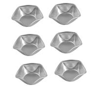 MUELODSIC 6pcs Star-Shaped Cake Mold Non-Stick Anodized Bakeware for Pudding and Dessert Baking Easy Clean Oven and Dishwasher Safe for Home Hotel and Restaurant Use