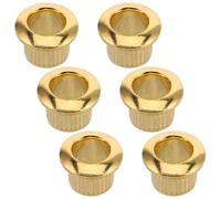MUELODSIC 6pcs Vintage Retro Semi-enclosed Guitar Tuner Bushings Metal Threaded Ferrules Replacement Hardware for Acoustic Classical Guitar Parts Upgrade Kit