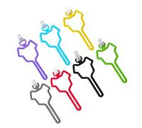 MUELODSIC 7pcs Hands Dog Poop Bag Holder Clip for Leash Knot Waste Bag Dispenser Lightweight Polyethylene Carrier for Walking Dogs Clips Easily to Leashes Backpacks Strollers and Bike