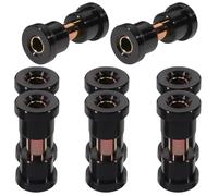 MUELODSIC 8pcs Golf Cart Rear Leaf Spring Bushing Kit Black Steel Suspension Bushings Set for Golf Cart Replacement Accessories